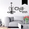 WANDKINGS Wandtattoo Chill-Inn (mit Wasserpfeife) 100 x 60 cm schwarz - erhältlich in 33 Farben