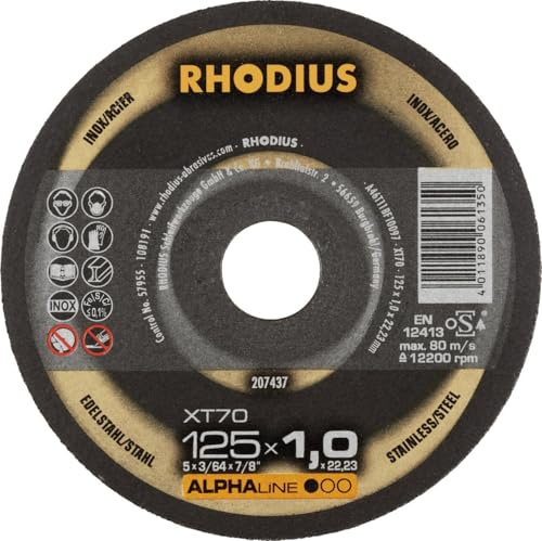 Rhodius Extradünne Trennscheibe XT70 125 x 1,0 x 22,23 mm