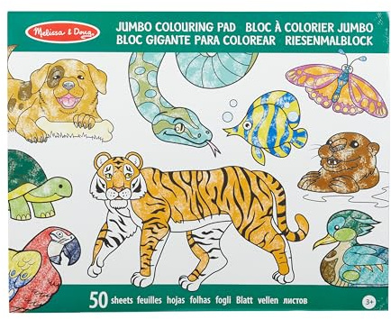 Melissa & Doug Jumbo Colouring Book Animals | Activity Pad | Coloring Book | 3+ | Gift for Boy or Girl
