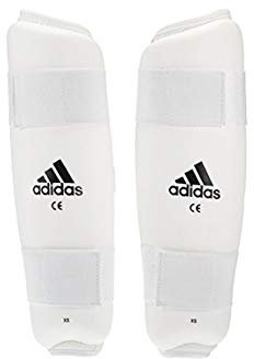 Adidas T/L 66125 - Parastinchi in PU, Colore: Bianco