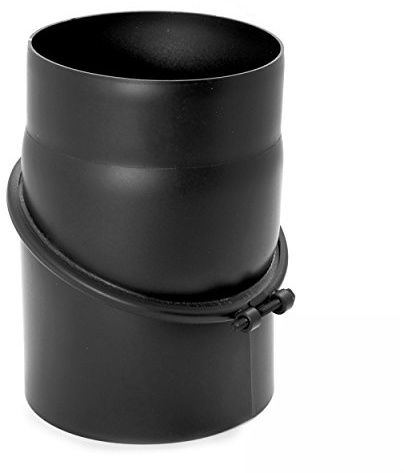 raik SH133-160-sw Raik Rauchrohrbogen/Ofenrohr 160mm - 0° - 45° ohne Reinigungsöffnung schwarz