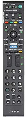 Common TV ctvsy01 – Telecomando universale, compatibile con televisori Sony, colore: nero