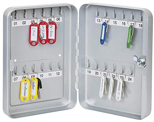 WEDO Schlusselschrank mit 24 Schlusselhaken in silber