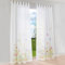 Thinkbay Floral Gardinen mit Schmetterling 1er-Pack Schlaufen Vorhang H*B 175 * 150cm Grün