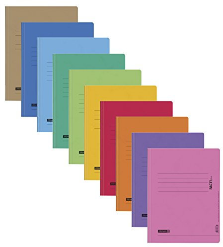 Brunnen Schnellhefter, aus Pappe, 10 Farben, extra stark, 375 g/m² 10 pezzi Sortiert II