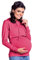 Zeta Ville Damen Umstandspflege-Baumwoll-Hoodie 272 (Fuchsie, 36, S)