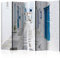 decomonkey Paravent Raumteiler Innen Stadt 225x172 cm 5 Teilig Beidseitig Room Divider Wall Raumteiler Stehend Trennwand Sichtschutz Spanische Wand Sichtschutzwand Wohnzimmer Holz Griechenland