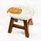 FairEntry Kinderhocker, Schemel, Kinderstuhl massiv aus Holz mit Tiermotiv Schaf., 25 cm Sitzhöhe für unsere Kindersitzgruppe