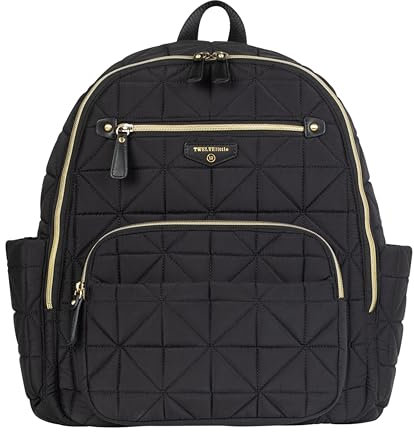 TWELVElittle Companion Rucksack Wickeltasche - Inklusive Wickelunterlage Isolierte Taschen Modischer Wickeltasche Rucksack, Schwarz, Einheitsgröße, Companion Rucksack