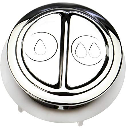 Fluidmaster 800P-001 Valve Replacement Dual Flush Valev Buttons, Chrome