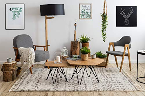 Teppich hochflor Berber Shaggy, Franse, marokkanischer Stil, für Zimmer, Wohnzimmer, Schlafzimmer, Rabat Creme/Braun 160x220 cm