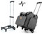 Luxja Overlocker Abnehmbar Trolley, Coverlock Nähmaschinentrolley mit Abnehmbarer Unterlage, Overlock-Nähmaschinentasche (Nur Eine Leere Tasche Enthalten), Grau