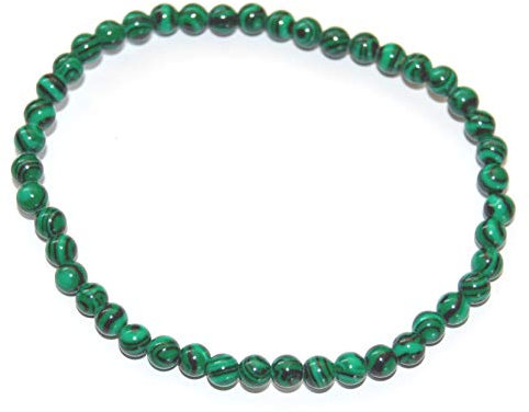 Esoterik-Versand Edelstein-Armband Malachit Synth., Kugeln, Ø 4 mm