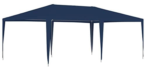 vidaXL Partyzelt UV-beständig Wasserbeständig Pavillon Festzelt Gartenzelt Gartenpavillon Bierzelt Zelt Garten Party 4x6m Blau Stoff Eisen