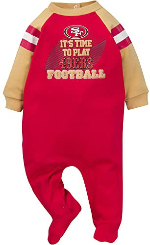 NFL Jungen Team Sleep and Play Footie, Rot San Francisco 49Ers Neu, 0-3 Monate