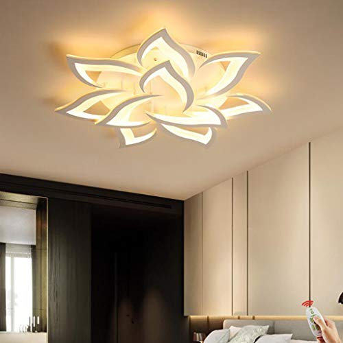 Moderne LED Deckenleuchte Mit Fernbedienung Wohnzimmerlampe Dimmbar Farbwechsel Schlafzimmer Deckenlampe Deckenbeleuchtung Kronleuchter Lampe Dimming Innenbeleuchtung [Energieklasse A++],10 heads