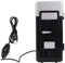 Atyhao Mini Fridge, 3.2x3.4x7.6in USB Portable Dual Use Heating and Cooling Refrigerator Drink Cooler for Home Travel Bedrooms Cars Offices Skincare Makeup Cosmetics(black)