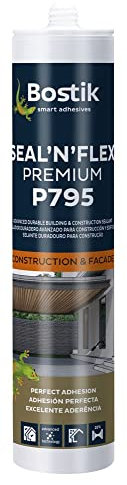 Bostik P795 Poliuretano Premium Gris, Masilla de Poliuretano Multiusos Profesional, Sellado y Pegado Elástico, Multimaterial, Interior y Exterior, Cartucho 290 ml