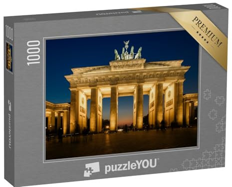 puzzleYOU: Puzzle 1000 Teile „Das beleuchtete Brandenburger Tor in Berlin“ – aus der Puzzle-Kollektion Berlin, Deutsche Städte