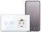 CNBINGO Smart Touchschalter mit Schuko Steckdose unterputz mit Glasrahmen, WLAN Lichtschalter Arbeit mit Alexa, Google Assistant, Wandschalter zweifach in Weiß, Ohne Neutralleiter