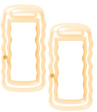 FUNBOY Luxury Orange Sherbert Mesh Lounger Pool Float - 2 Pack, Float in and Out of The Water, Integrated Cup Holder and Headrest