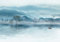 Wesmilewallpaper Papier Peint Panoramique 3D Intissé soie Tapisserie Muraux Poster 250x175cm Décoration D'Art Zen Bleu De Paysage Naturel