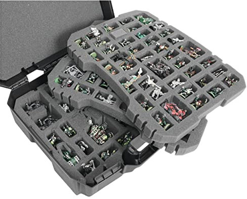 Case Club 134+ Miniature Figurine Hard Shell Carrying Case - Fits Warhammer 40k, DND, Battletech, Citadel & More! This Tabletop Army Travel & Storage Case Will Organize Your D&D and Warhammer Set