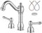 Aolemi Widespread Bathroom Sink Faucet Polish Chrome 8 Inch Double Lever Handle 3 Holes Vanity Basin Mixer Tap with Pop Up Drain Assembly Deck Mount