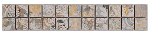 Mosaik Borde Bordüre Vintage Sand 25 mix hell Wand Fliesenspiegel Küche Dusche