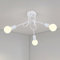 Riserva Deckenleuchte Vintage 3-Flammig, Modern Industrielle Deckenlampe Metall E27, DIY Kreative Kronleuchter für Wohnzimmer Esszimmer Küche Hotel Café, 40cm, Weiß (ohne Glühbirne)