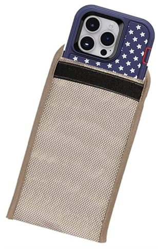 ThuroLeo Faraday Tasche kompatibel mit iPhone 14 15, Sicherheitstasche, Strahlenschutzhülle für Handy, Schlüssel, RFID 5G, EMF, GPS, Handyhülle, 2-lagig, Signalblockierung,