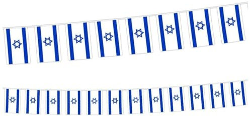 5 M Israel-Flagge, Israel-wimpelkette, Banner, Flaggen, 20 Stück/Set, 14 X 21 cm, Wimpel, Israel-Schnur, Banner, Ammern, Festival, Party, Urlaub, Flagge