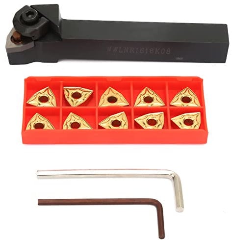 Drehmeißel, 13 Stück WWLNR1616H08, WWLNR1616K08 16 X 125 Mm Edelstahl-Drehmeißelhalter Mit 10 Einsätzen Für Heimwerker, Holzdrehen