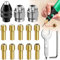 Soundzero 15 Piezas Portabrocas De Latón Precisión, Portabrocas Taladro con Wrench, Portabrocas 1/32 a 1/8, Portabrocas Universal Compatible, Para Dremel Herramientas Giratorias(0.5-3.2mm)