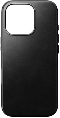 NOMAD - Traditionelle Lederhülle für iPhone 16 Pro | Schwarz | Horween