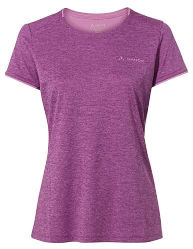 VAUDE Essential T-Shirt für Damen in Magenta, Größe 34 – Schnelltrocknendes & pflegeleichtes Sport Shirt, Atmungsaktives Outdoor T-Shirt mit Rundhals, Ideal für Fahrradreisen, Wandern & Trekking