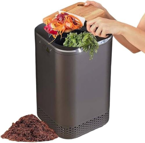 Qiang 700W Composteur De Déchets De Cuisine électrique Intelligent,Poubelle De Compostage pour Maison 2.5L Cycleur Automatique De Déchets Alimentaires