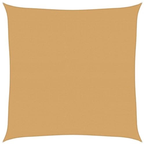 vidaXL Voile d'ombrage 160 g/m² carré Sable 4x4 m PEHD, Voile de Soleil, Voile d’ombrage, Store de Patio, Voile de Pare-Soleil, Voile de Jardin