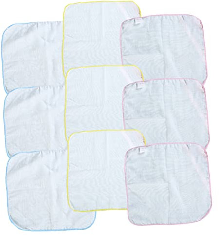 ifundom 9stücke Teiliges Spucktücher Baumwolle Quadratische Saugfähige Tücher Blau Und Gelb Für Neugeborene Für Wickeln Und Abwischen