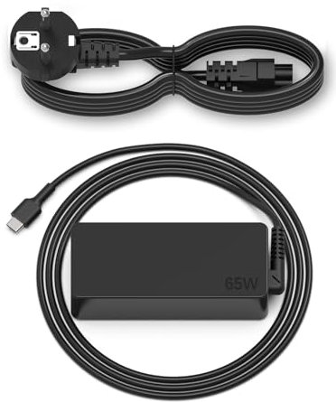 MJXYXCDH 65W Caricatore Alimentatore USB C per Lenovo portatile, Caricabatterie per ThinkPad X280 L390 E14 E480 T580 P52s R490 X1 A475, Chromebook 100e 300e 500e, Yoga c630 720 s940, adattatore tipo C