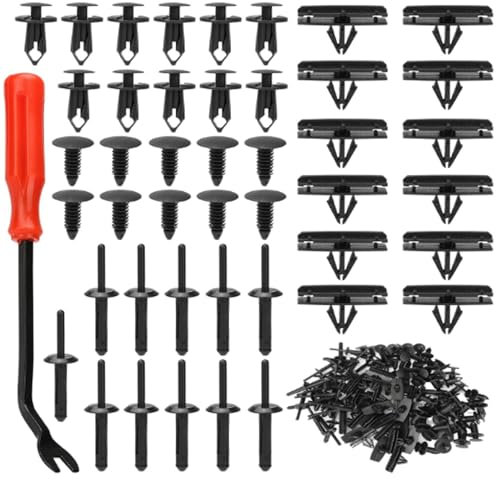 Wjelet 121 Stück Kühlergrill Befestigungs Clips, Auto Türverkleidung Clips Befestigungsclips, Stoßstangen Kunststoffnieten für Jeep Wrangler 2007–2022 und Grand Cherokee 2005–2010, 6503598