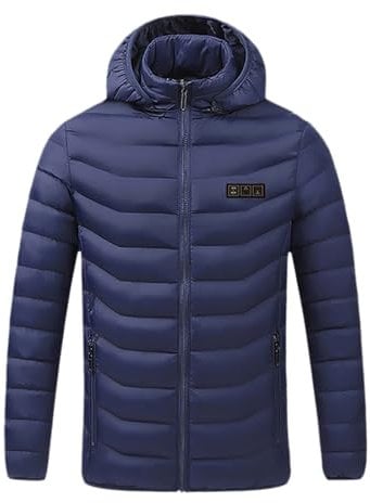 Feelcrag Thermo Fusion Heated Jacket Multi-Heating Zones Heated Waist Coat Men Electric Gilet Electric Heated Body Warmer Heated Vest for Men with Battery Pack Sequin Jackets