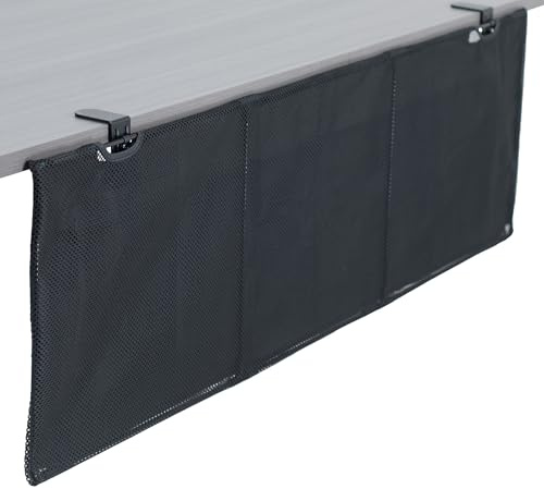 VIVO DESK-SKIRT-48P Klemmtasche für Privatsphäre und Kabelmanagement, 121,9 cm, Drahtversteck-Set, Paneelsystem, Schreibtischrock, Schwarz