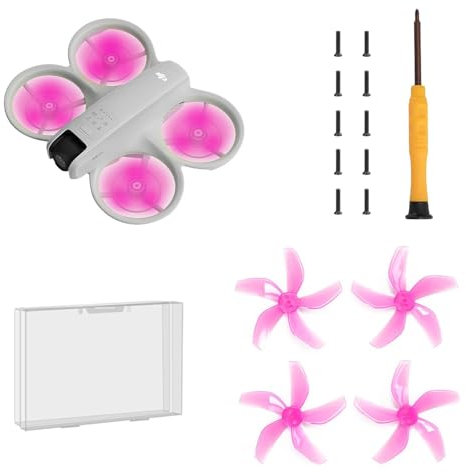 (Improved Version, Including Screws) Drone Colorful Paddle Propeller for DJI NEO Silent Power Noise Reduction Replacement Traverser Wings Drone Accessories