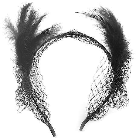 WASTEBIN Cosplay Stirnbänder Ethno Stil Mit Mesh Und Federdekoren. Auffällige Stirnbänder Für Frauen Stirnband Für Hochzeitsfeier