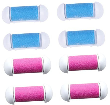 FRCOLOR Lot De 8 Têtes De Rechange Pour Ponceuse À Pied Rouleau Pour Pédicure Dissolvant Pour Peau Des Pieds Peeling Des Pieds Recharges Pour Machine À Cuticules Ongles Manucure