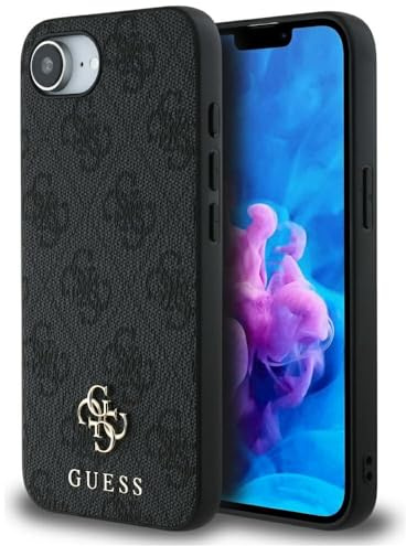 CG MOBILE Guess 4G Small 4G and Classic kompatibel mit MagSafe Hülle für iPhone 16e (Schwarz)