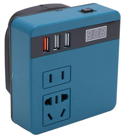 120W Portable Power Inverter 18-21V DC à 220V AC Convertisseur Power Tool Batterie Onduleur Voiture Onduleur Intelligent Rapide De avec Affichage De Tension