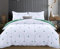 Hafaa Double Duvet Set Soft Printed Bedding Set Brushed Microfiber Duvet Cover with Pillowcases (Green and White Dotted 200x200 CM)