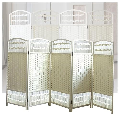 BDFJBRWG Sichtschutzwand für Kurze Räume, unabhängiger, Faltbarer Kleiner Raumteiler für den Innenbereich, dekorative Trennwand aus gewebtem Rattan, für Klassenzimmer, Arbeitszimmer, Büro, Kindergart
